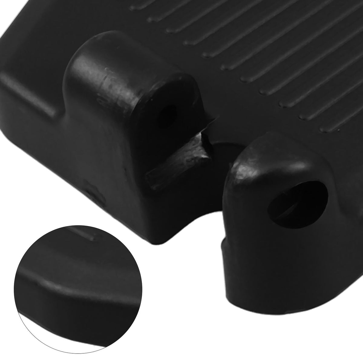 Black Plastic Wheelchair Footplates Replacement Pair Y2803