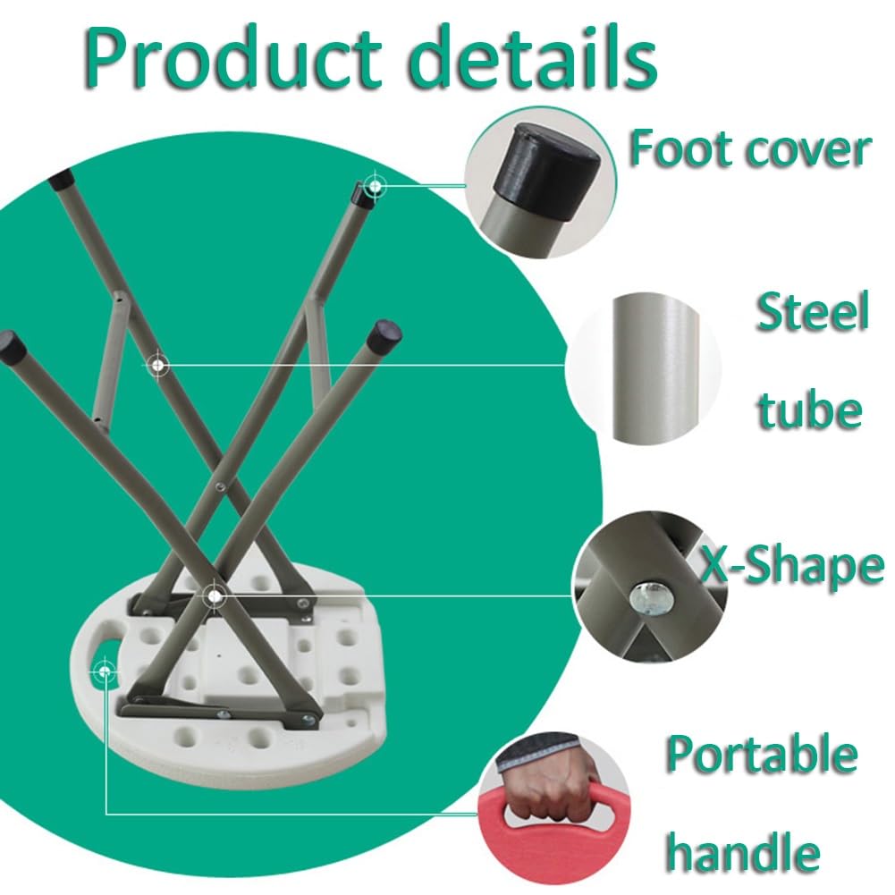Black 18 Inch Folding Stool with Handle K6841