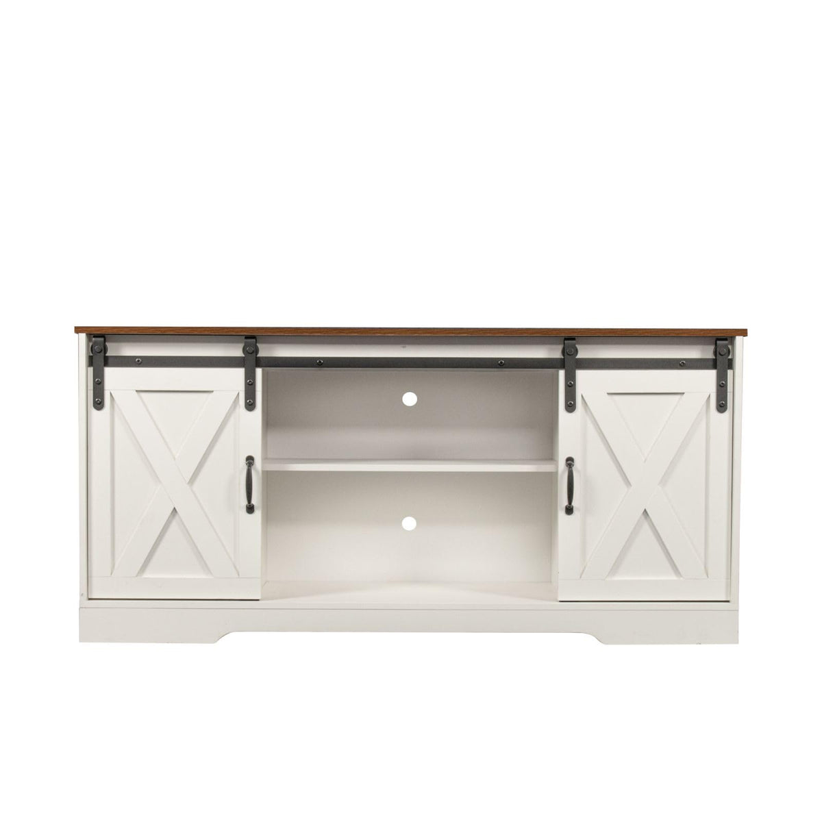 White Sliding Barn Door TV Stand K618