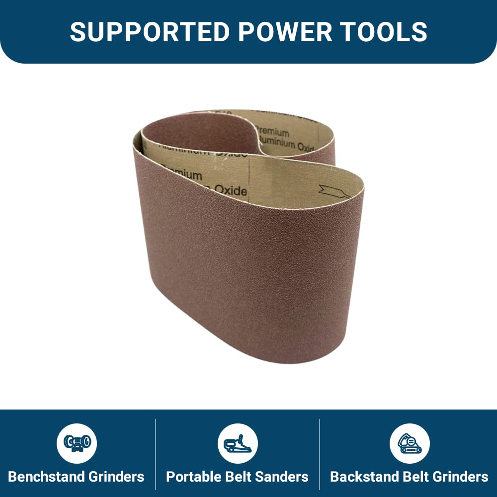 6” x 48” Aluminum Oxide Sanding Belts 120 Grit 2 Pack G96625