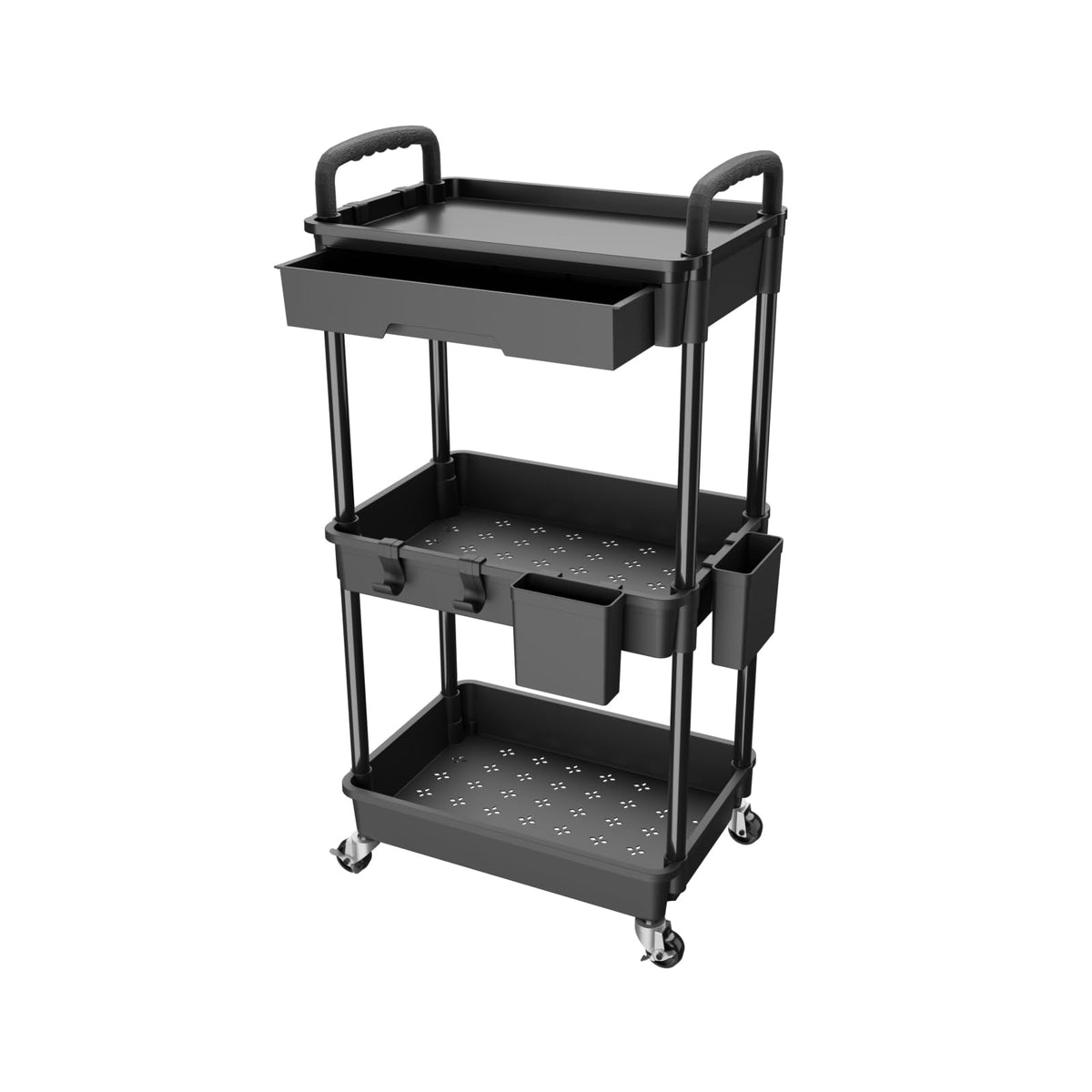 3 Tier Rolling Utility Cart with Drawer A27687