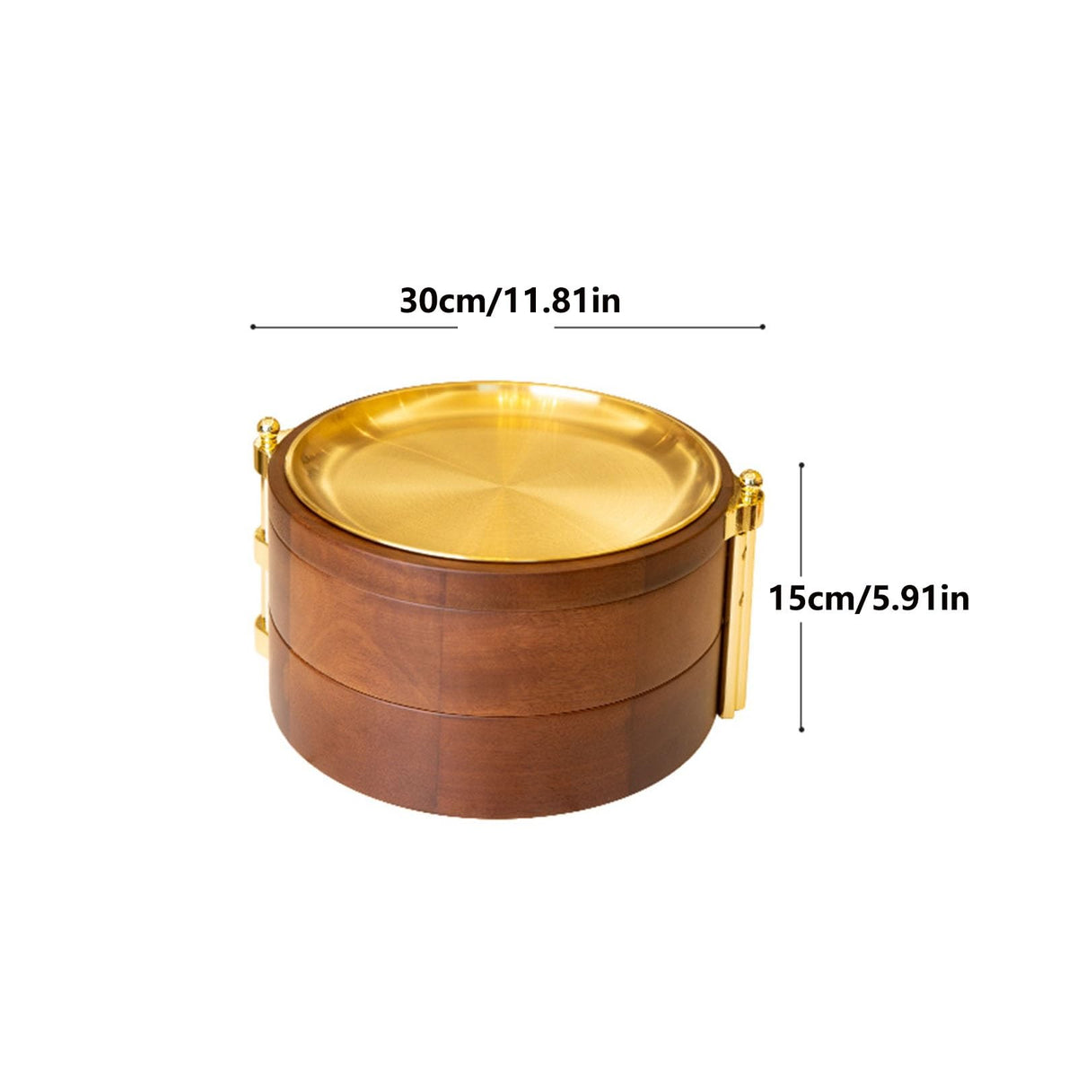 3 Layers Solid Wood Fruit Bowl O9896