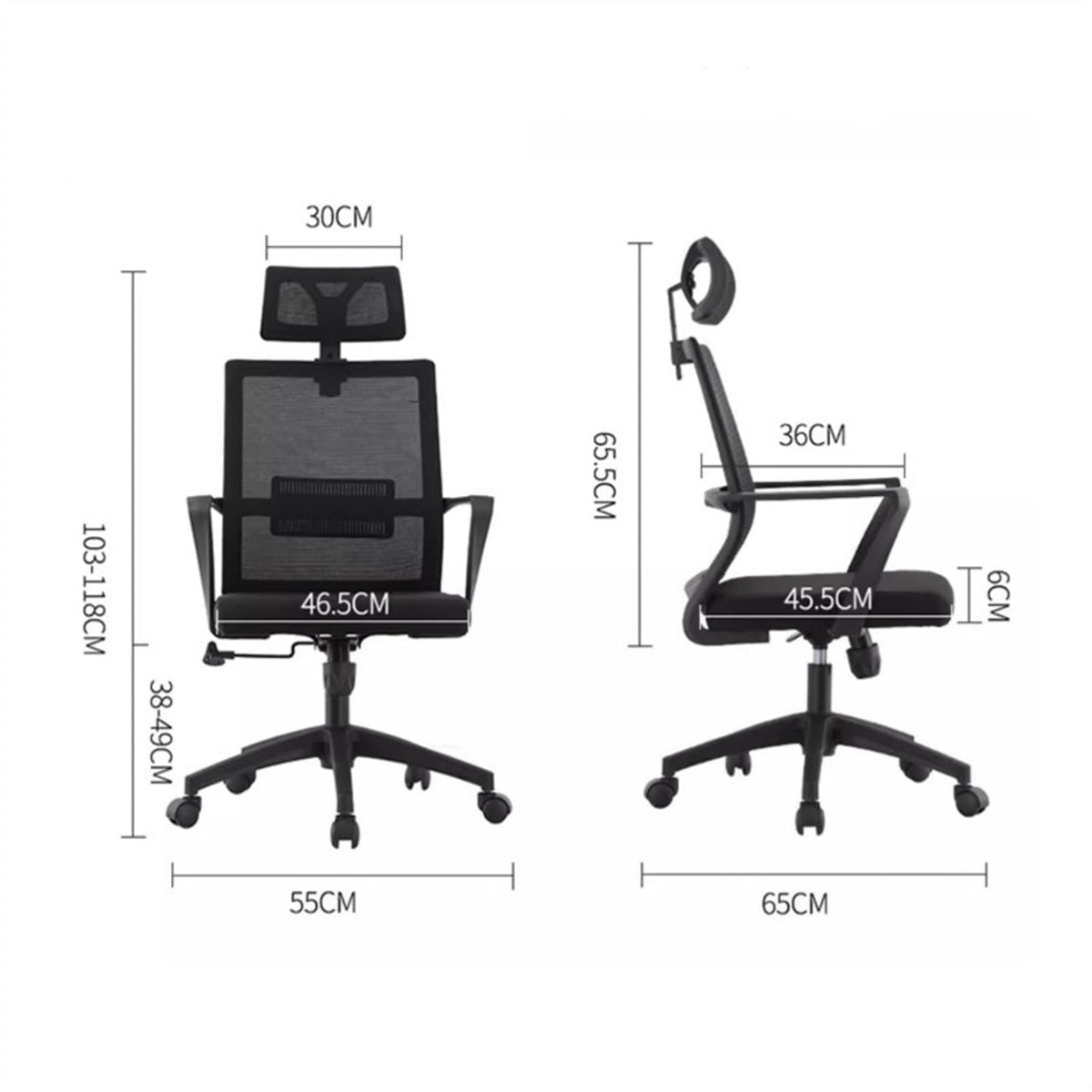 Ergonomic High Back Mesh Office Chair with Lumbar Support Q93105