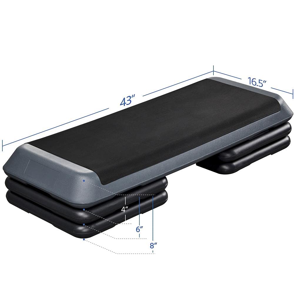 43in 3-Level Adjustable Aerobic Step Platform G28330