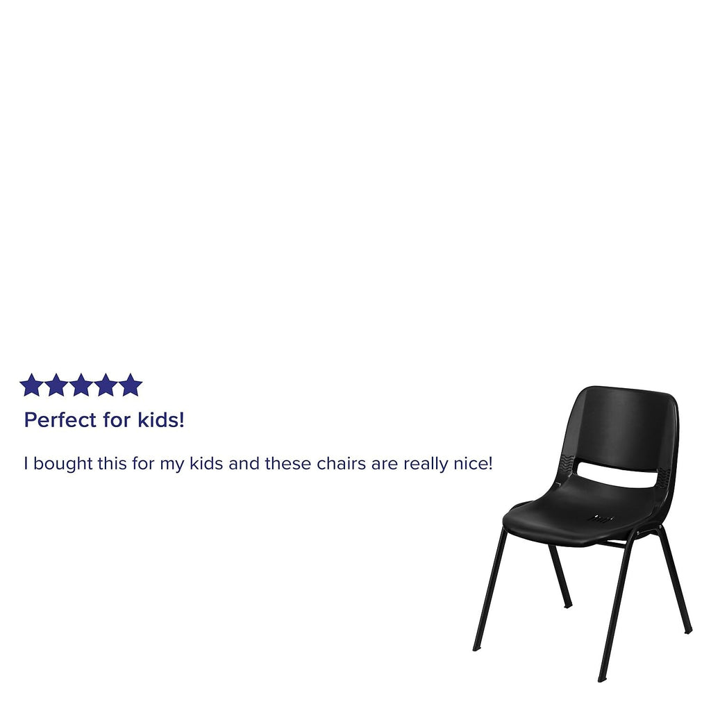 Black Ergonomic Stack Chair 5-Pack O34574