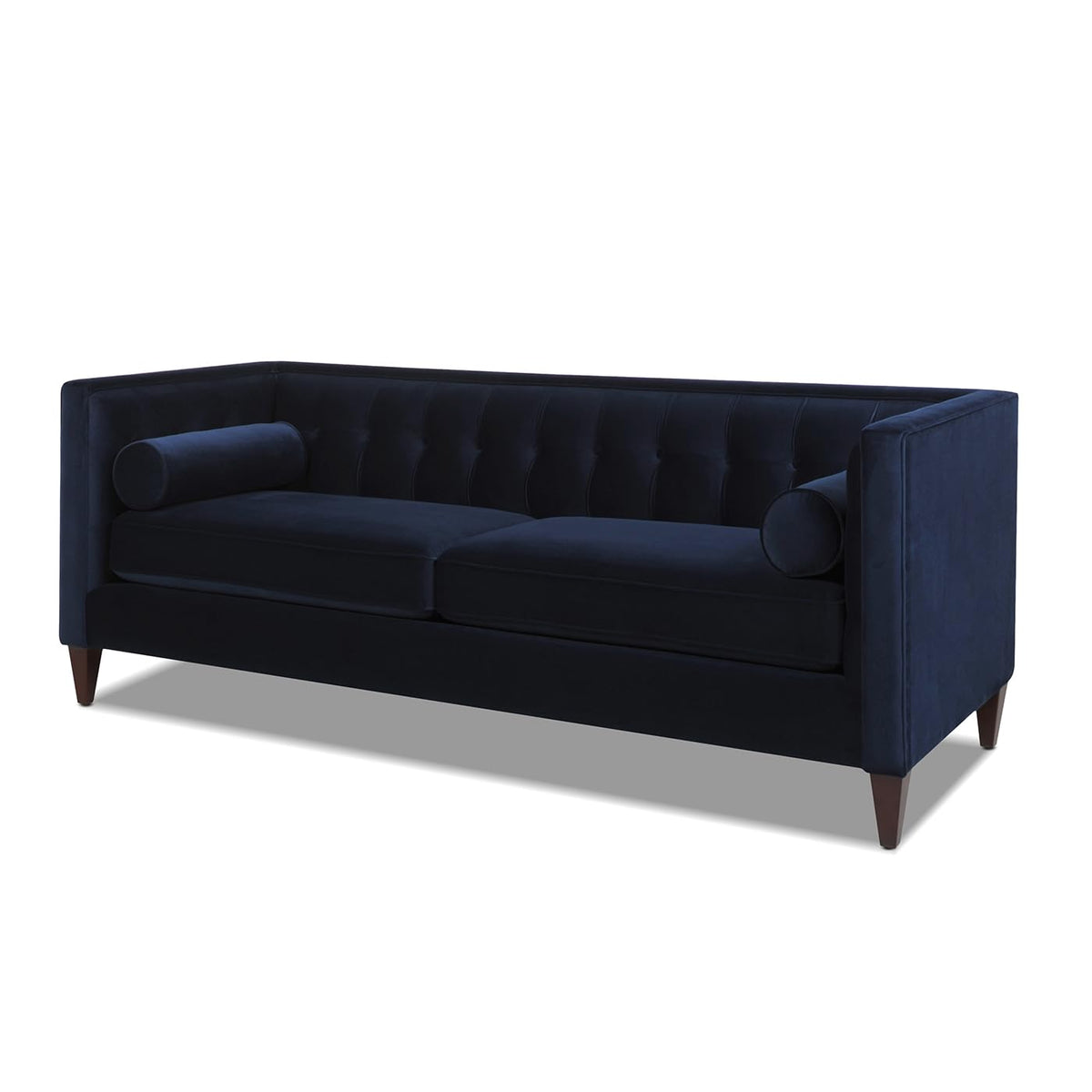 Dark Navy Blue Performance Velvet Tufted Sofa W178