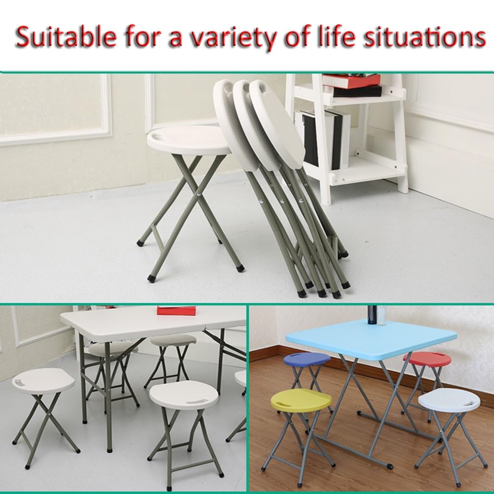 Black 18 Inch Folding Stool with Handle K6841
