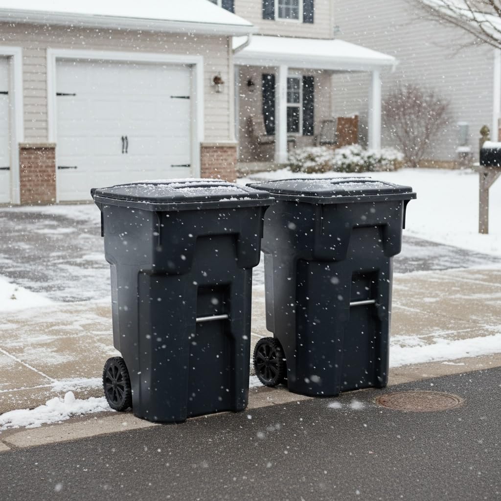48 Gallon Garbage Cans Trash Cans With 2 Wheels And Lid Heavy Duty N21218