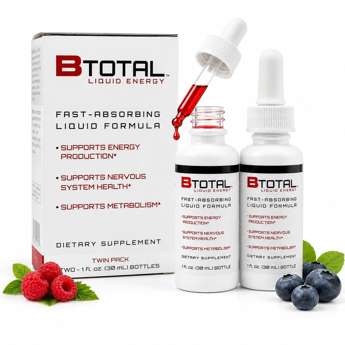 Berry 2 fl oz Sublingual Vitamin B Complex Liquid Drops F45310