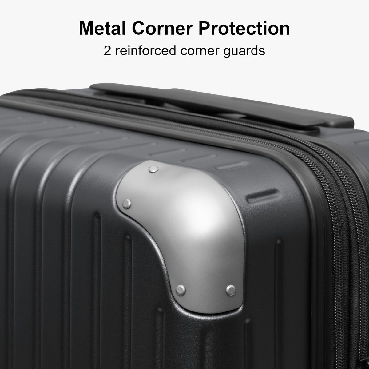 Expandable Hardside Carry on Luggage Black O541688