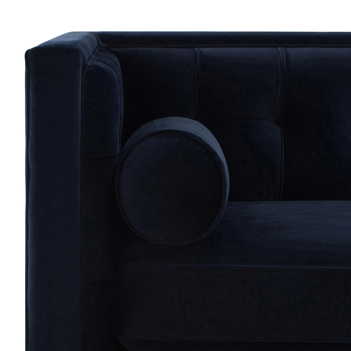 Dark Navy Blue Performance Velvet Tufted Sofa W178
