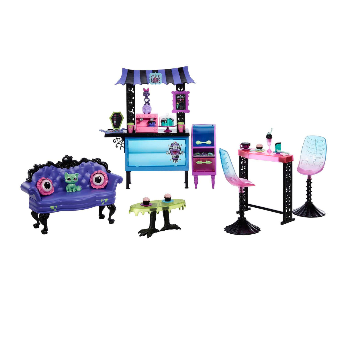 Playset with Cafe Furniture & Coffee Shop Accessories M12089