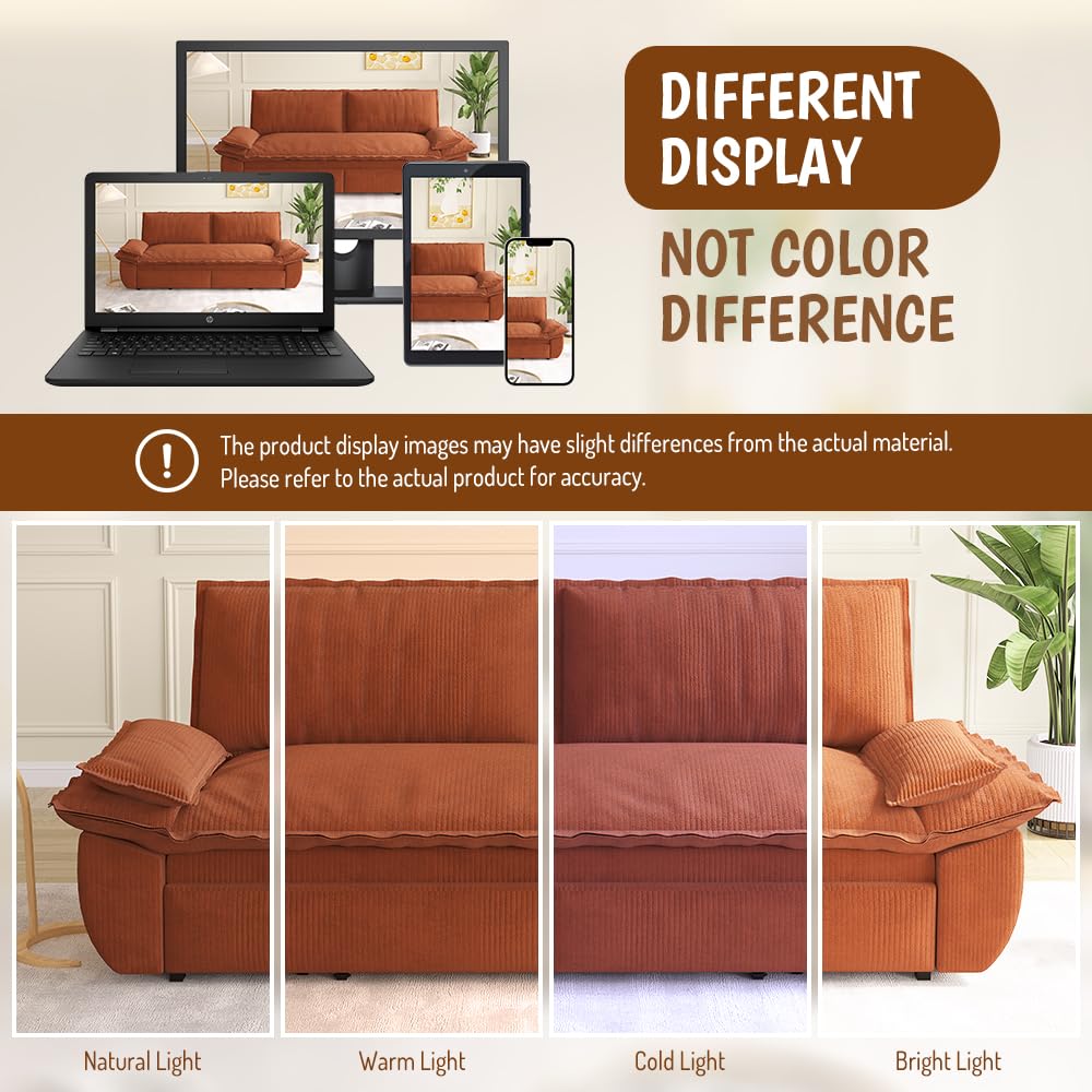 Orange Velvet Two Seater Sofa E59425