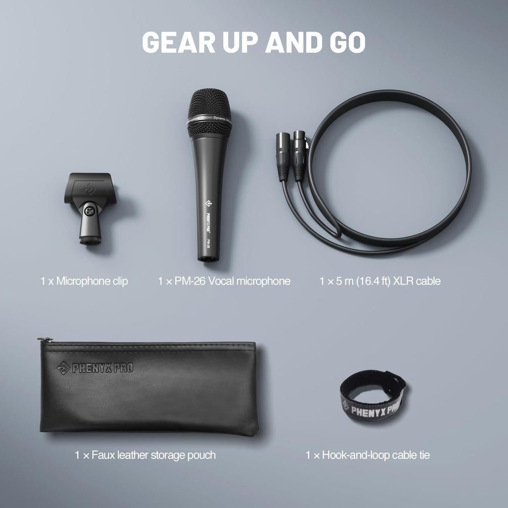 Supercardioid Dynamic Vocal Microphone with XLR Cable P135955