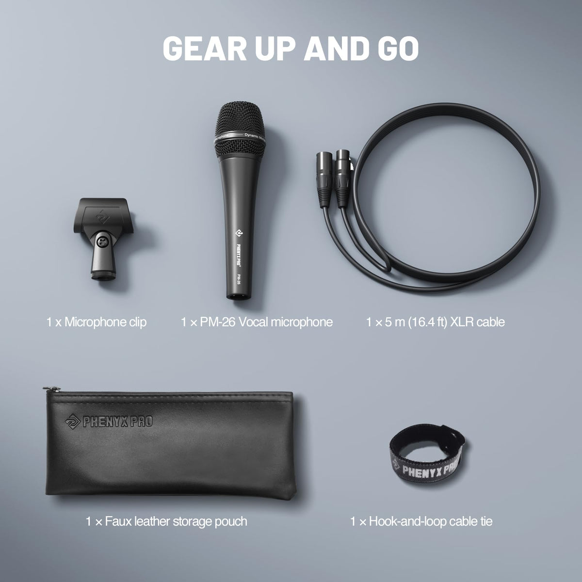Supercardioid Dynamic Vocal Microphone with XLR Cable P135955