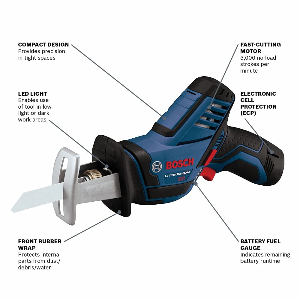 12V Max Pocket Reciprocating Saw Kit with 2.5Ah Battery E862