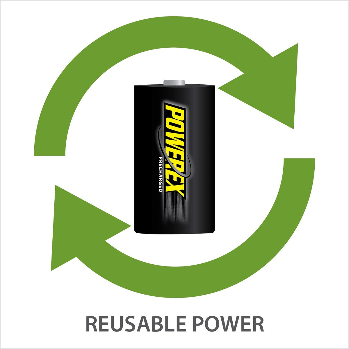 Rechargeable NiMH D Batteries 2-pack A942