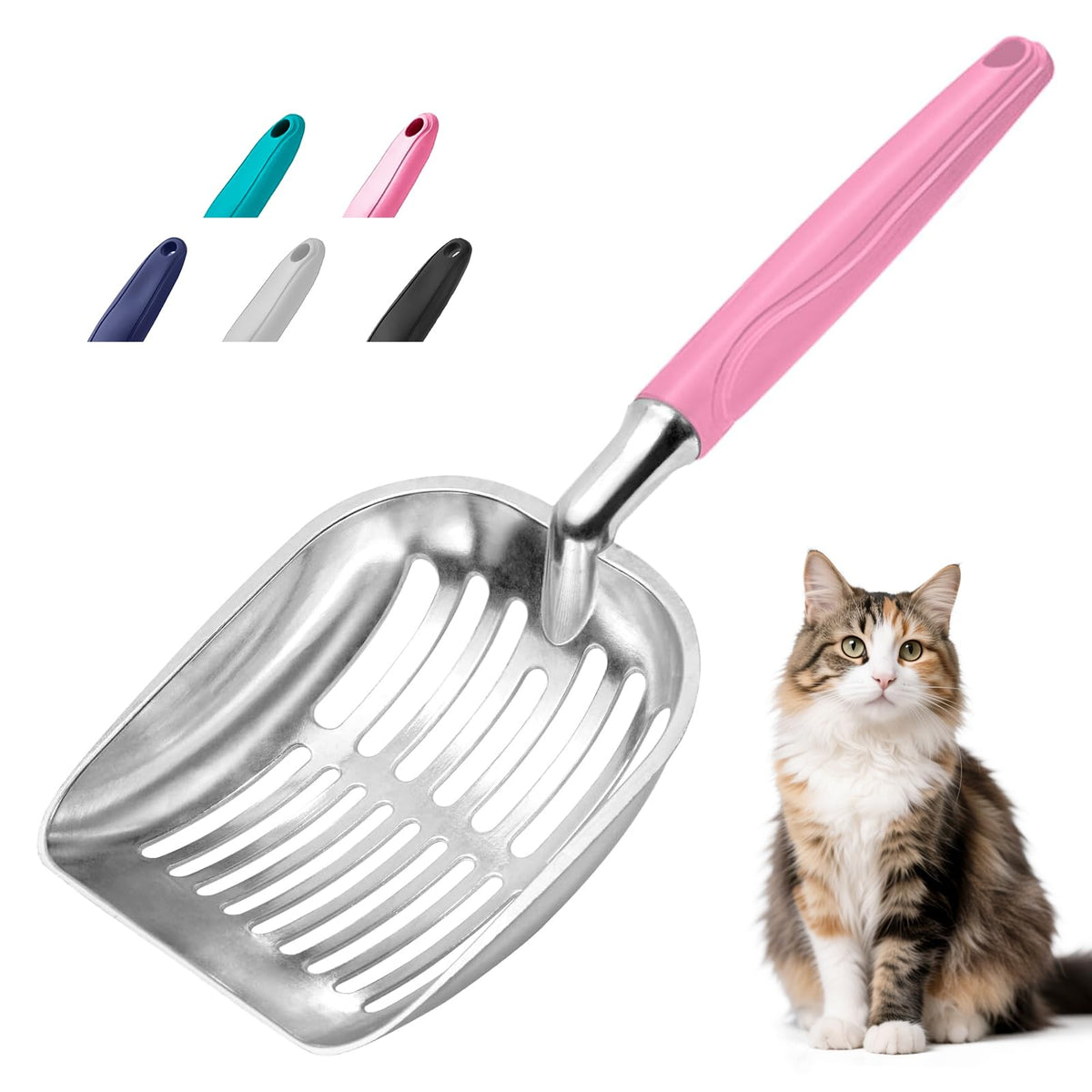 Metal Cat Litter Scoop with Deep Mesh E5547
