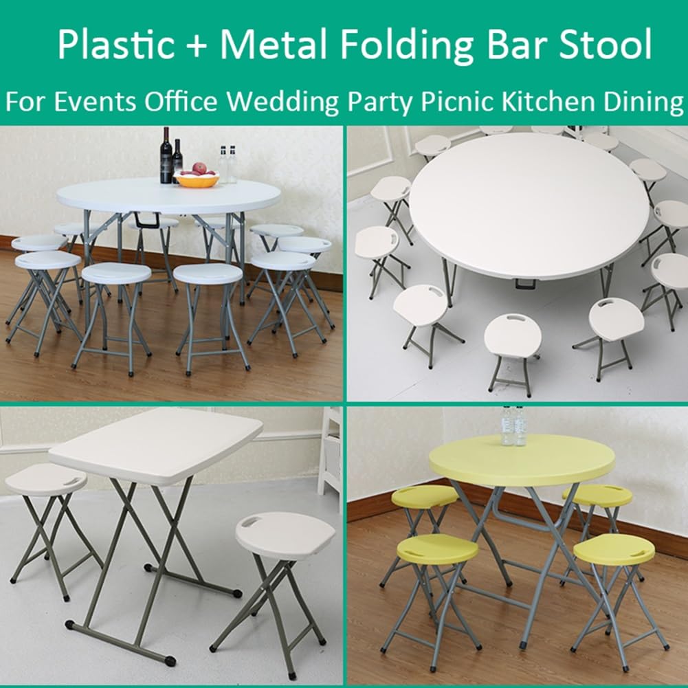 Black 18 Inch Folding Stool with Handle K6841