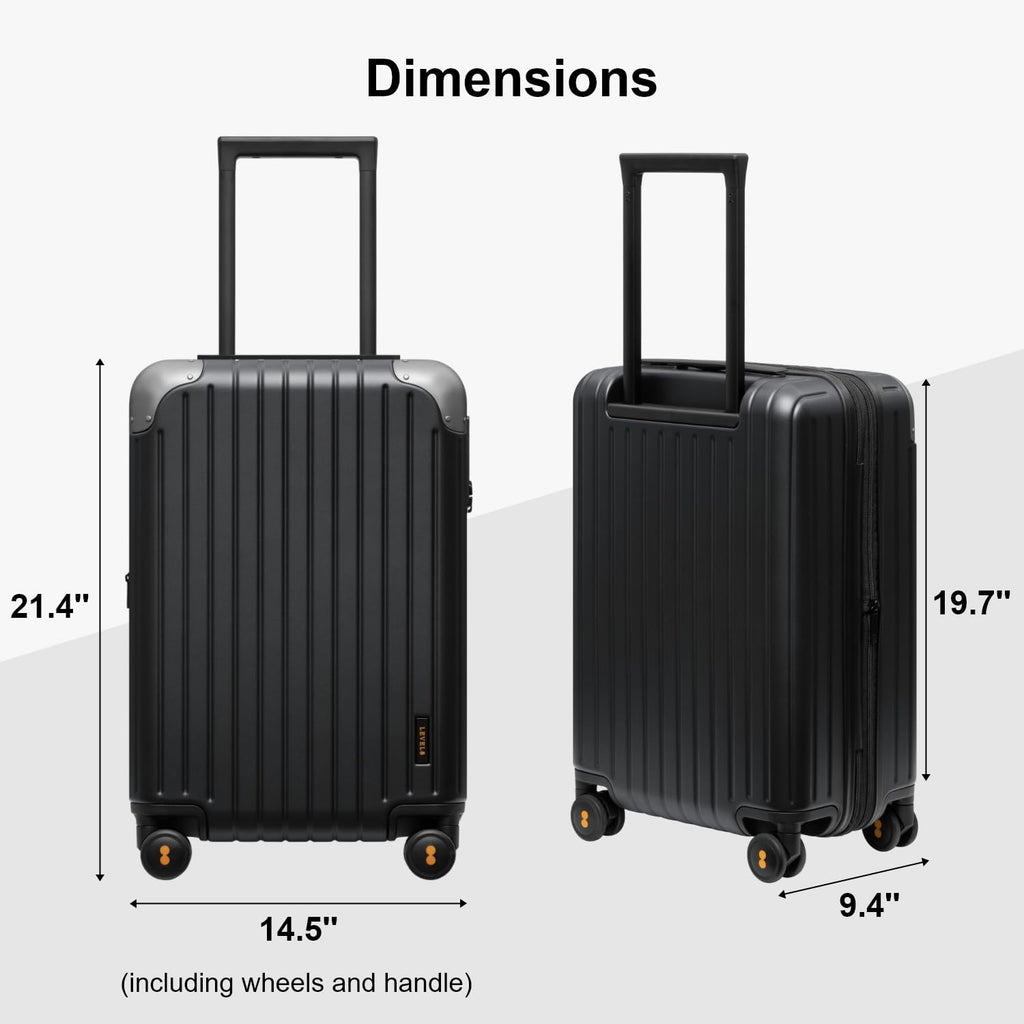 Expandable Hardside Carry on Luggage Black O541688