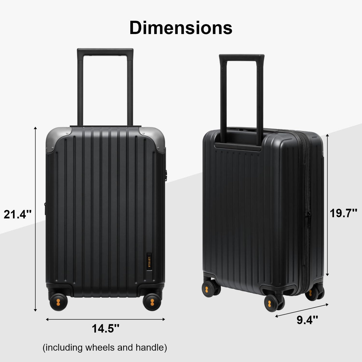 Expandable Hardside Carry on Luggage Black O541688