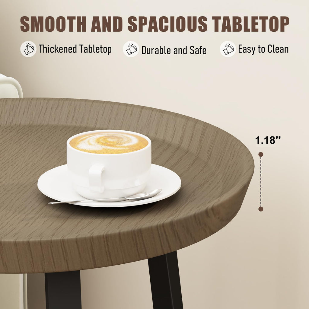 Round 2 Tier End Table with Storage Shelf G531