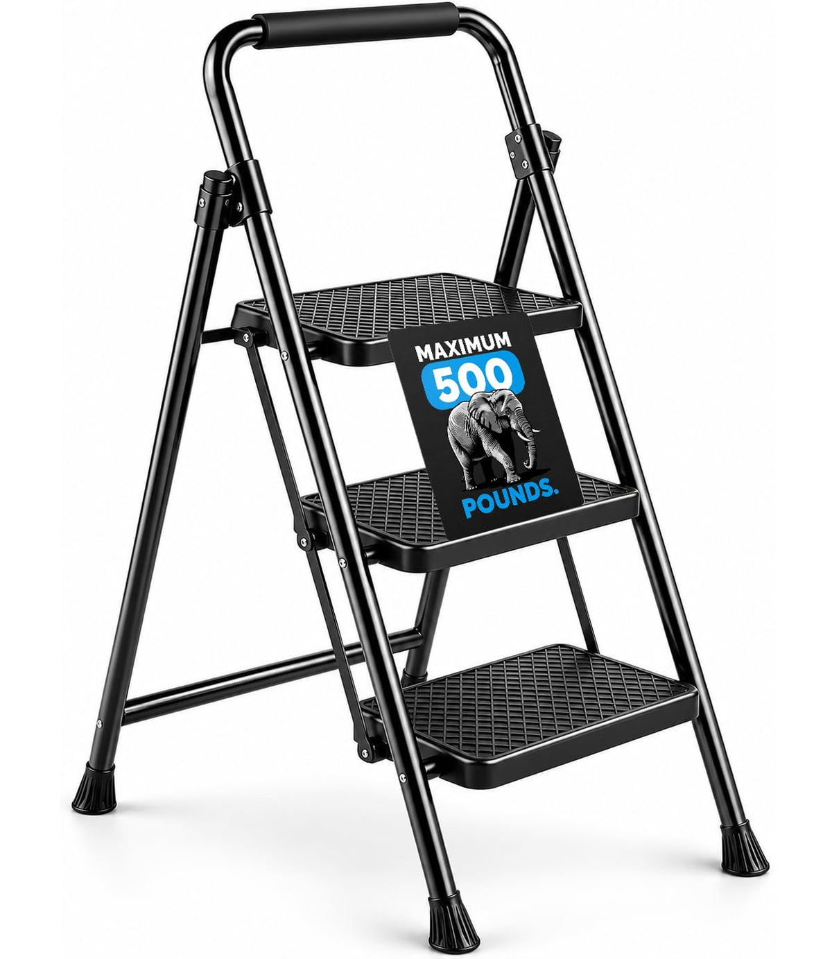 Folding Step Ladder with Anti-Slip Pedal B93294