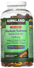Wild Alaskan Salmon Oil 1200mg 320 Enteric Coated Softgels K7818