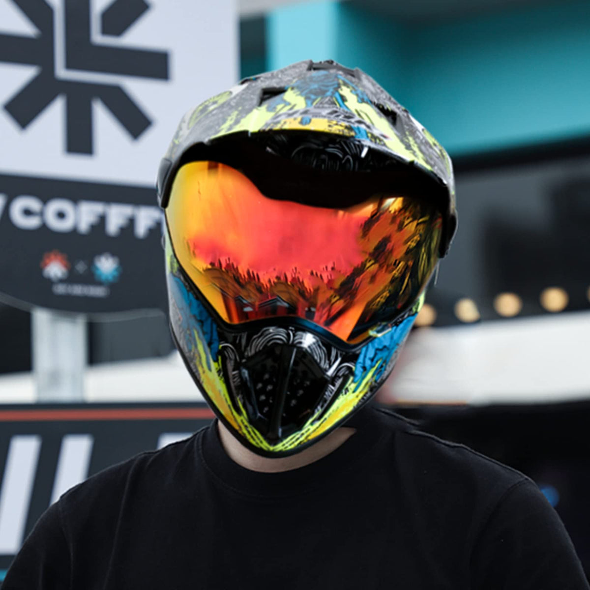 Red Full Face Motocross Helmet W927334