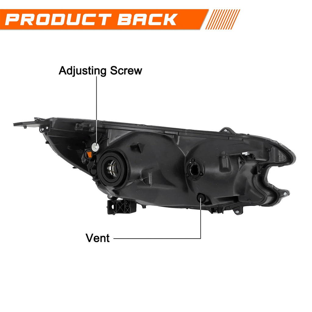 Black Halogen Headlight Assembly I768