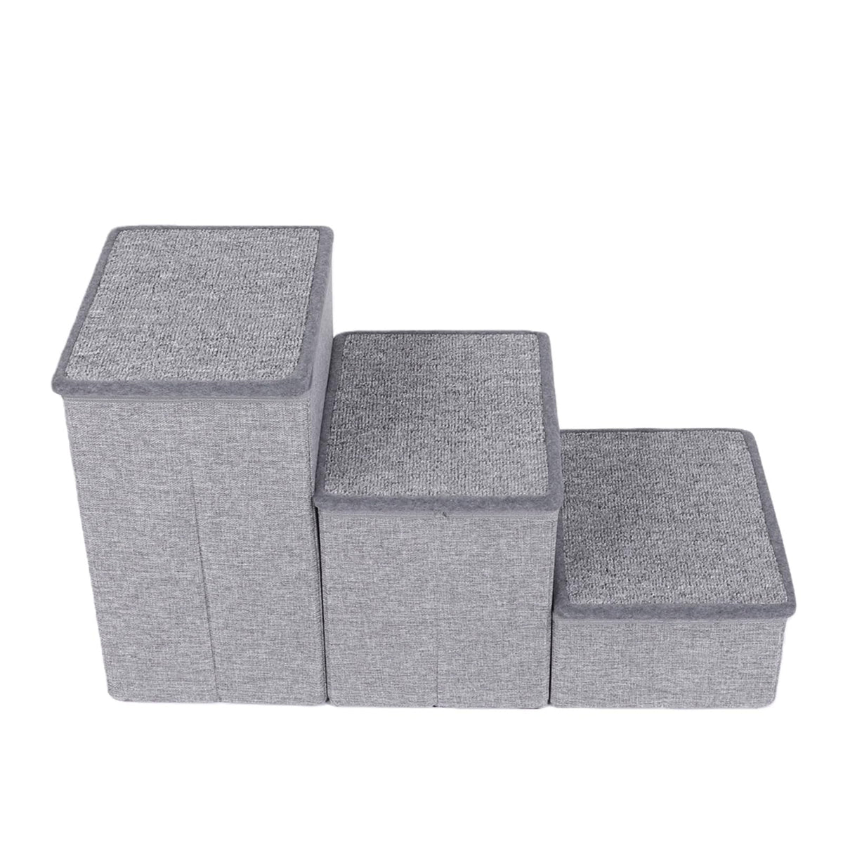 Foldable 3 Step Dog Stairs with Storage Y4619