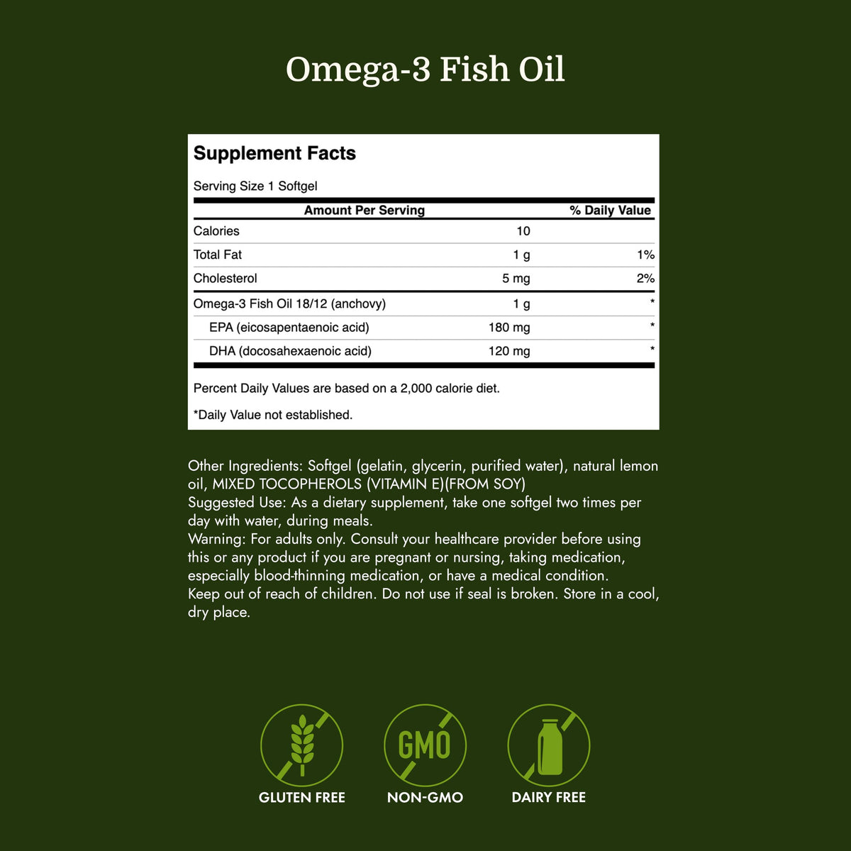 Omega-3 Fish Oil 150 Softgels Lemon B182