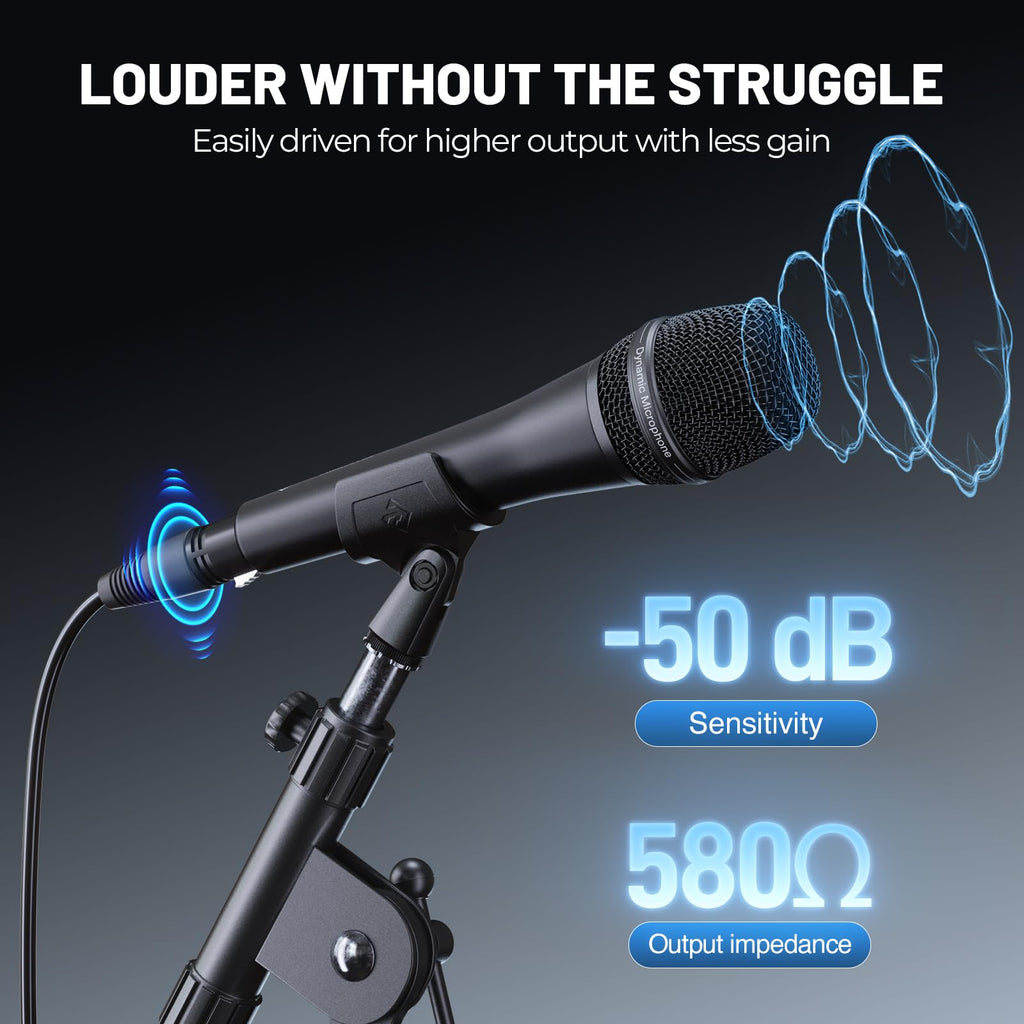 Supercardioid Dynamic Vocal Microphone with XLR Cable P135955