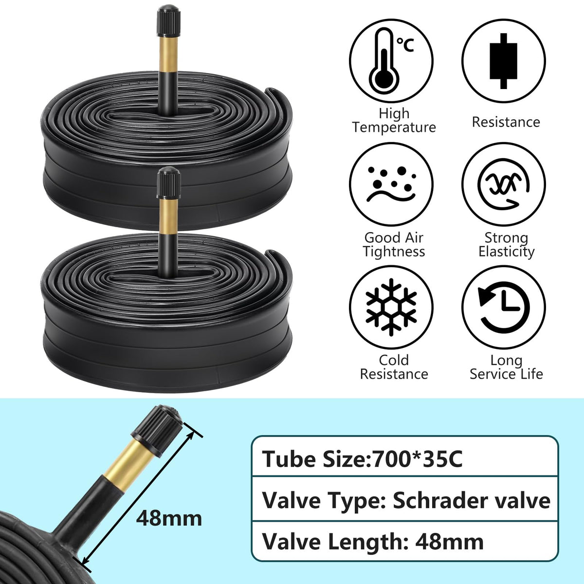 Foldable Road Bike Tires and Inner Tubes 2-Pack W4205