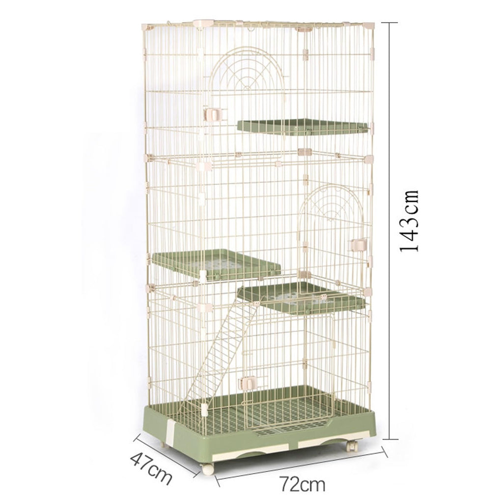 Foldable 4 Tier Detachable Cat Cage with Hammock H9020