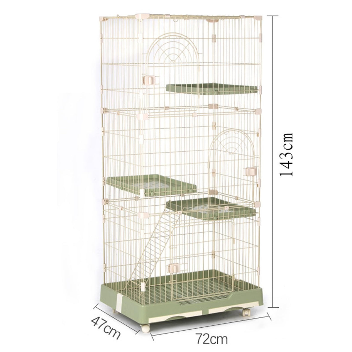 Foldable 4 Tier Detachable Cat Cage with Hammock H9020