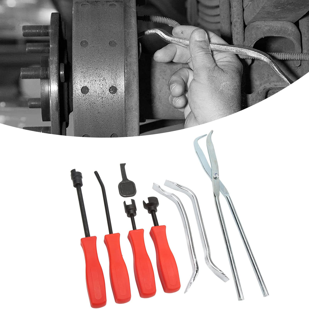8 Pcs Drum Brake Tool Kit with Storage Box J626658