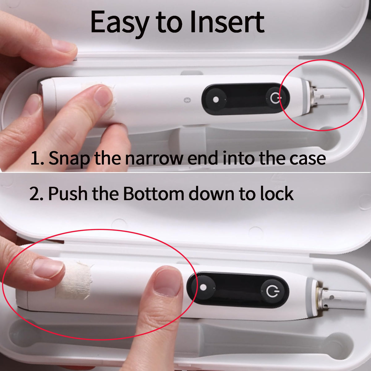 2 Pack Plastic Electric Toothbrush Travel Case I76387