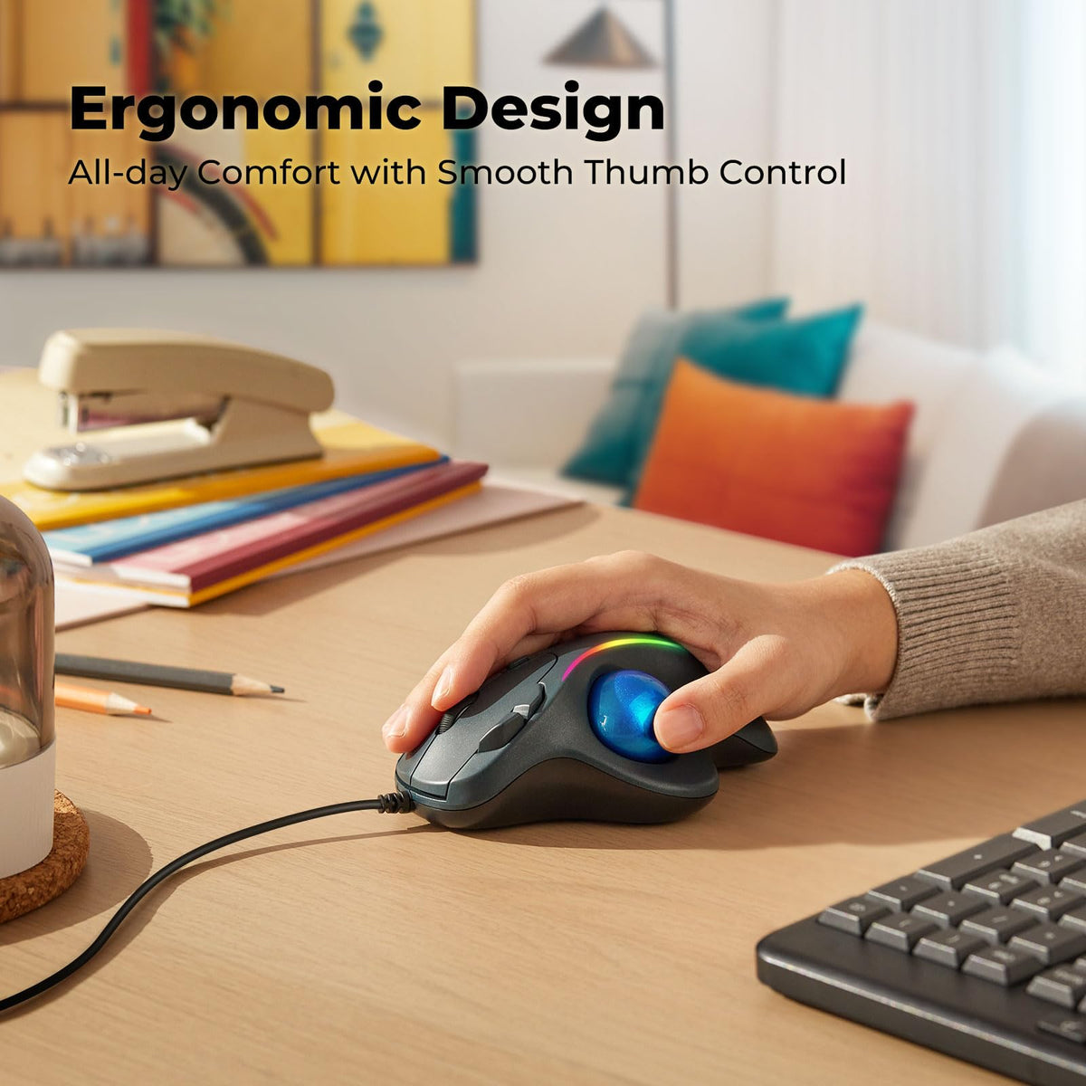 Ergonomic Trackball Mouse D3392
