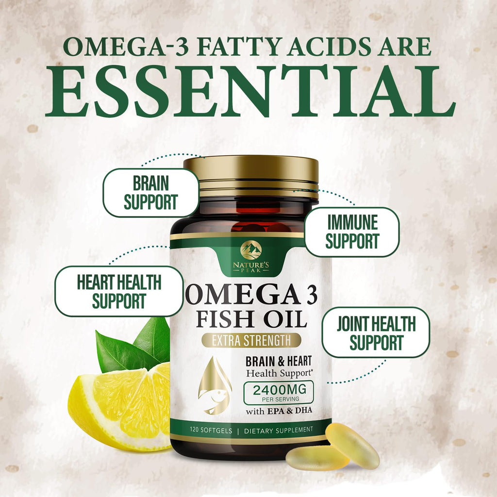 2400mg Omega 3 Fish Oil Softgels Q6236