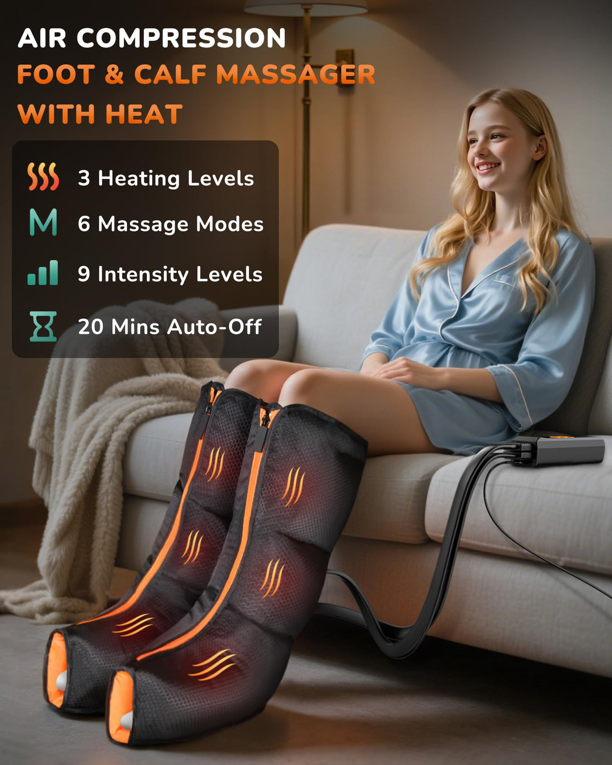 Leg Compression Massager with Heat P6039