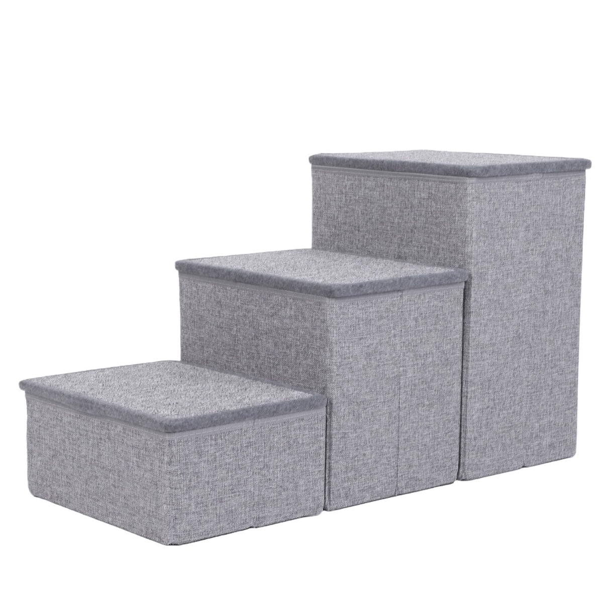 Foldable 3 Step Dog Stairs with Storage Y4619