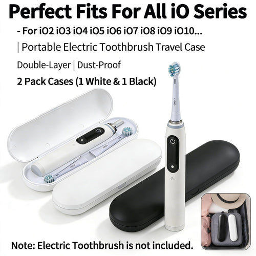 2 Pack Plastic Electric Toothbrush Travel Case I76387