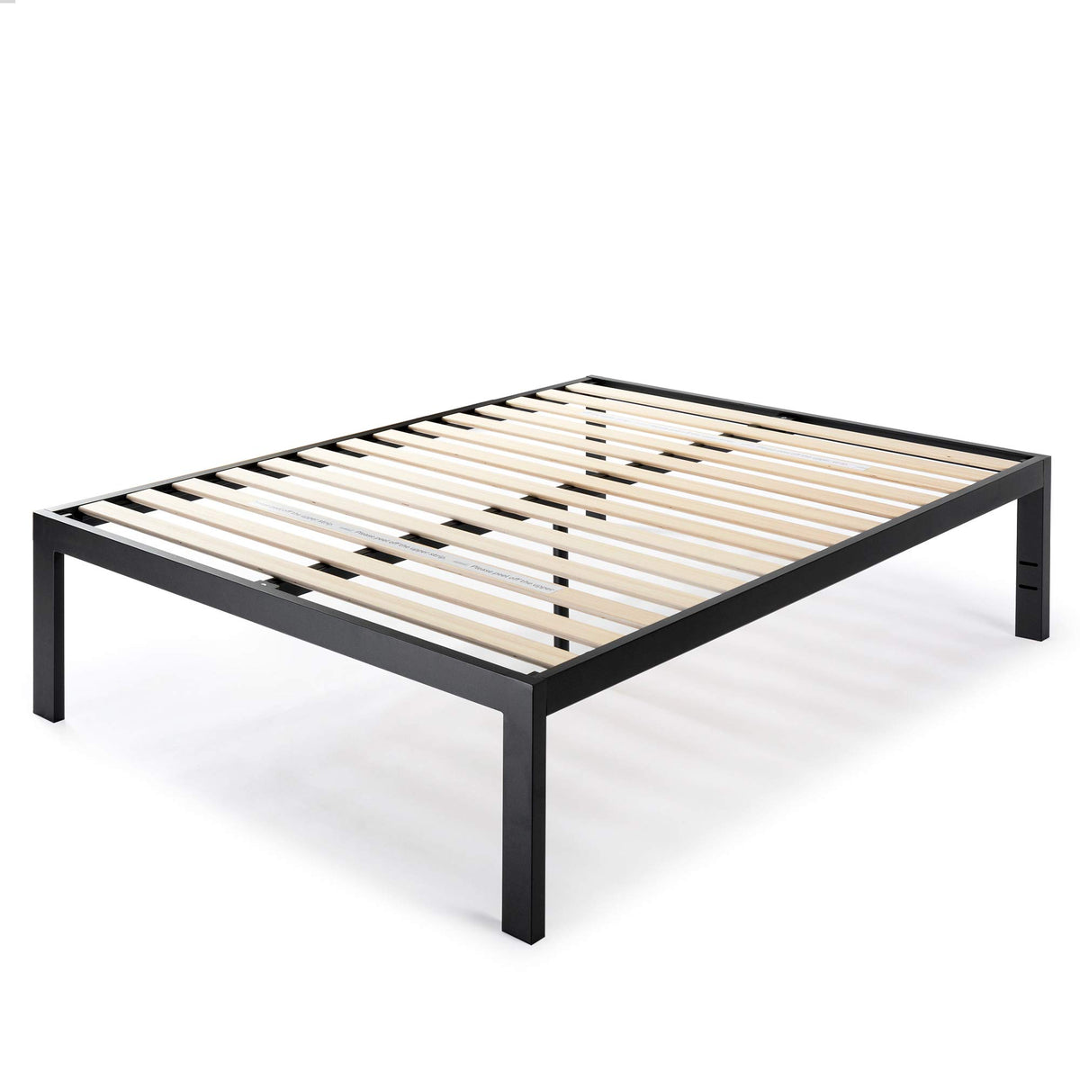 Queen 18 Inch Heavy Duty Steel Platform Bed with Wood Slat H455301