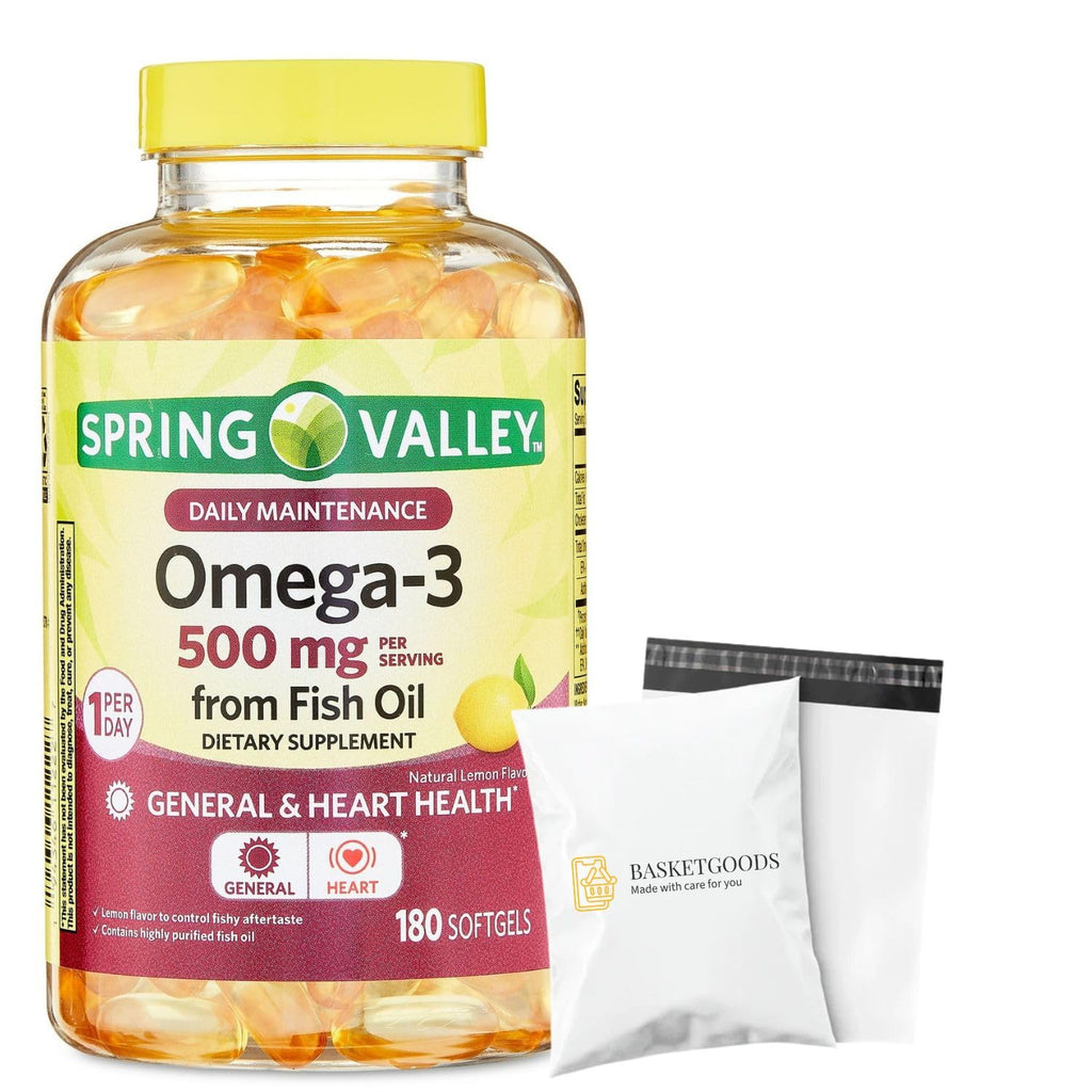 Omega-3 500 mg 180 Count Fish Oil Dietary Supplements B393