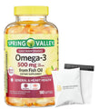 Omega-3 500 mg 180 Count Fish Oil Dietary Supplements B393