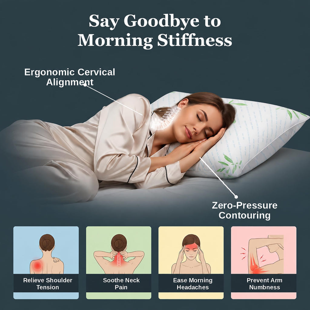 King Size Set of 2 Cooling Hybrid Bed Pillows K8929