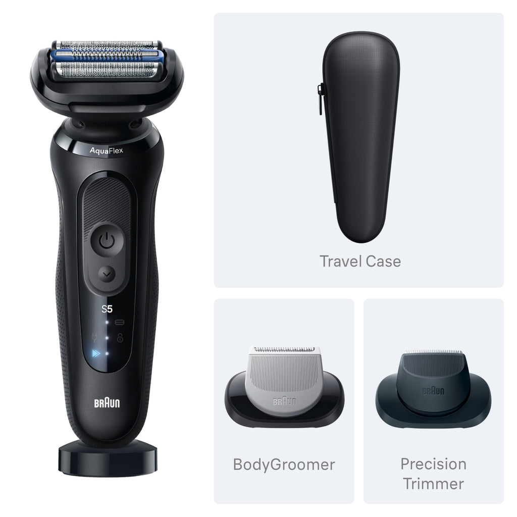 Black Wet & Dry Electric Shaver with Trimmer A533