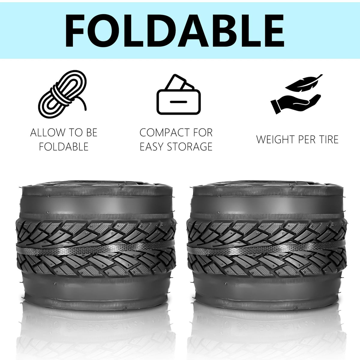 Foldable Road Bike Tires and Inner Tubes 2-Pack W4205
