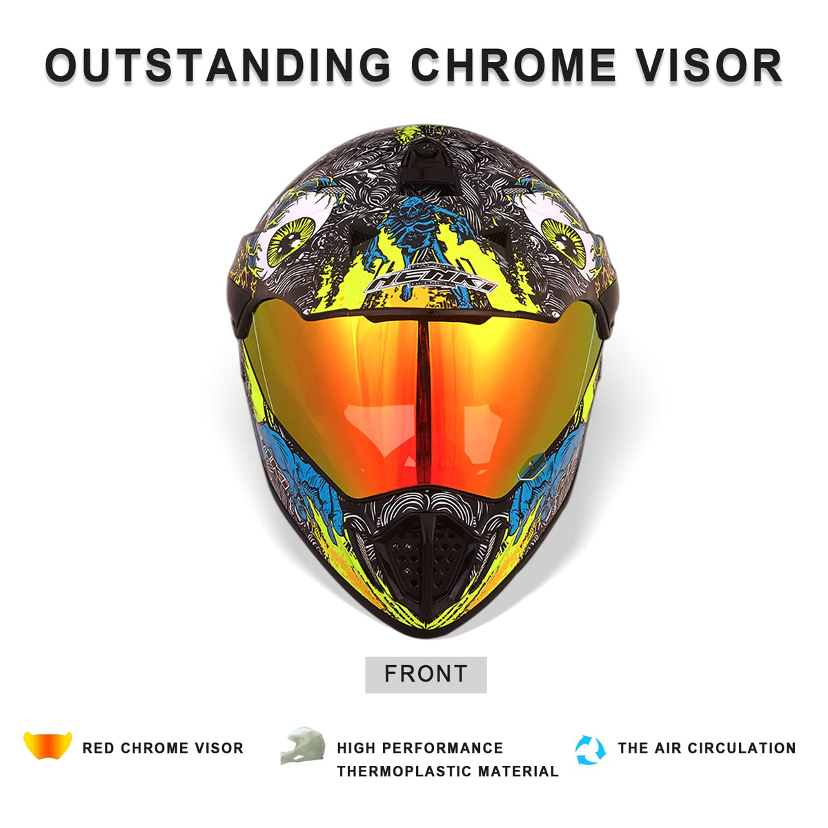 Red Full Face Motocross Helmet W927334